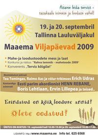 MAAEMA VILJAPÄEVAD 2009 KONVERENTS „TERVIS KÕIGILE!“ 19. - 20. september 2009