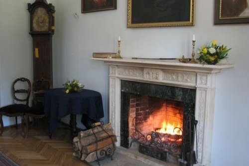 Olustveren Kartano / A small fireplace room