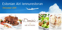 Oktoobrikuus on Estonian Airi lennukite pardal restorani Dominic menüü