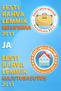 Selgusid Eesti rahva Lemmik Majutusasutus ja Lemmik Reisifirma 2011